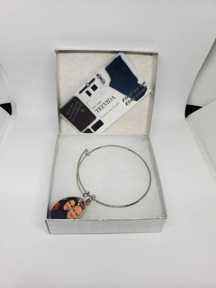 Customized Photo Bangle – Personalized Memory Bracelet