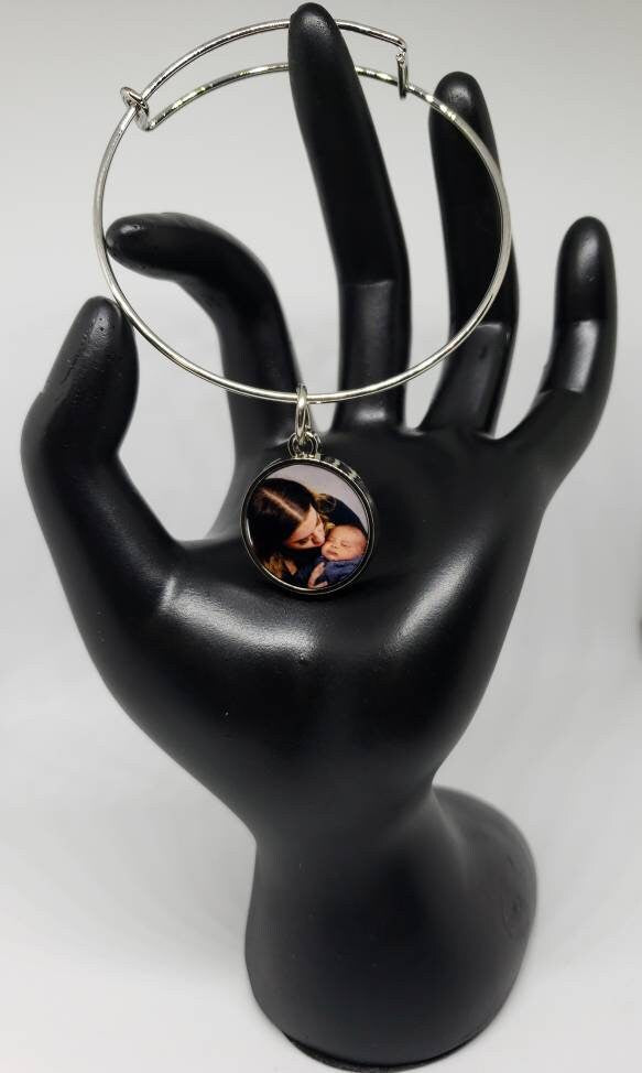 Customized Photo Bangle – Personalized Memory Bracelet