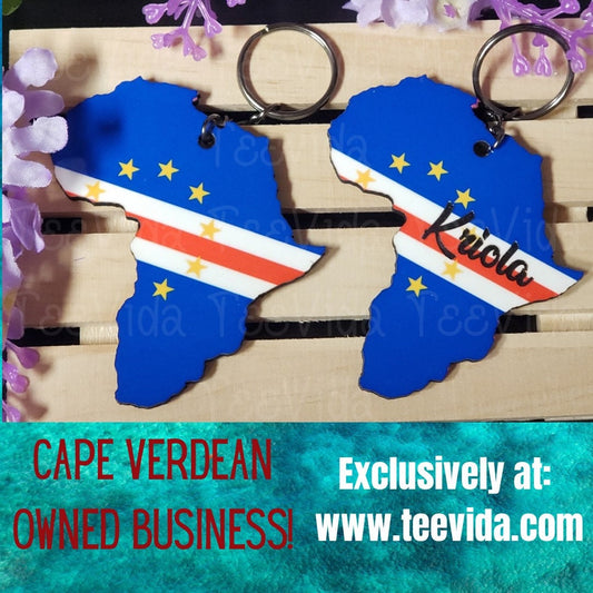 Cape Verdean Flag Keychain – Kriola & Classic Styles