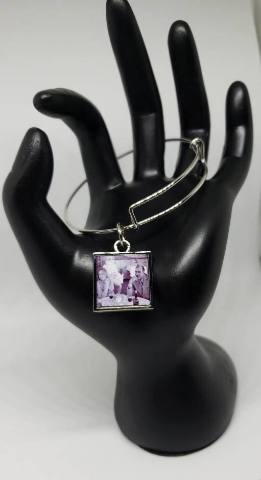 Customized Photo Bangle – Personalized Memory Bracelet
