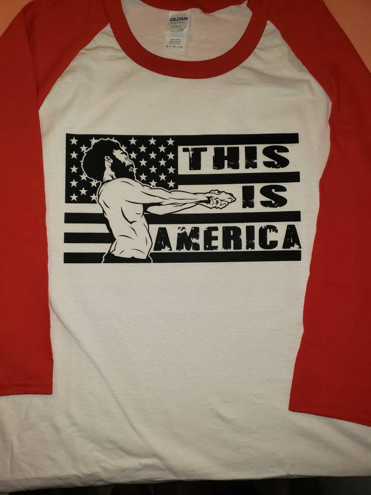 This Is America black lives matter childish Gambino flag tee.