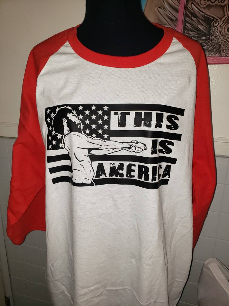 This Is America black lives matter childish Gambino flag tee.