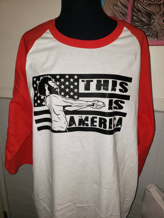 This Is America black lives matter childish Gambino flag tee.